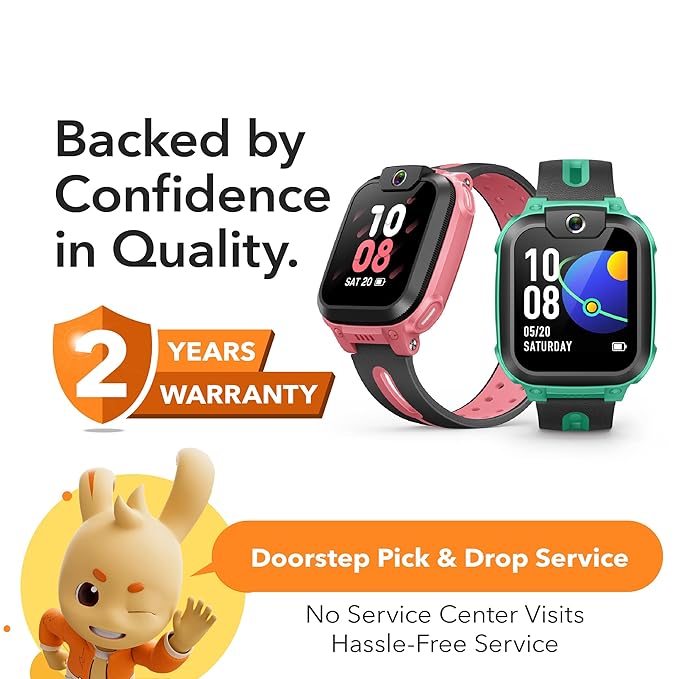 imoo Phone Watch Z1 – Smart Watch with GPS Tracker, 4G Video & Voice Calls, Advanced Parental Controls, Durable Quality with IPX8 Water Resistance, SOS, for Kids (Grapefruit Red) - Image 2