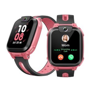imoo Phone Watch Z1 – Smart Watch with GPS Tracker, 4G Video & Voice Calls, Advanced Parental Controls, Durable Quality with IPX8 Water Resistance, SOS, for Kids (Grapefruit Red)